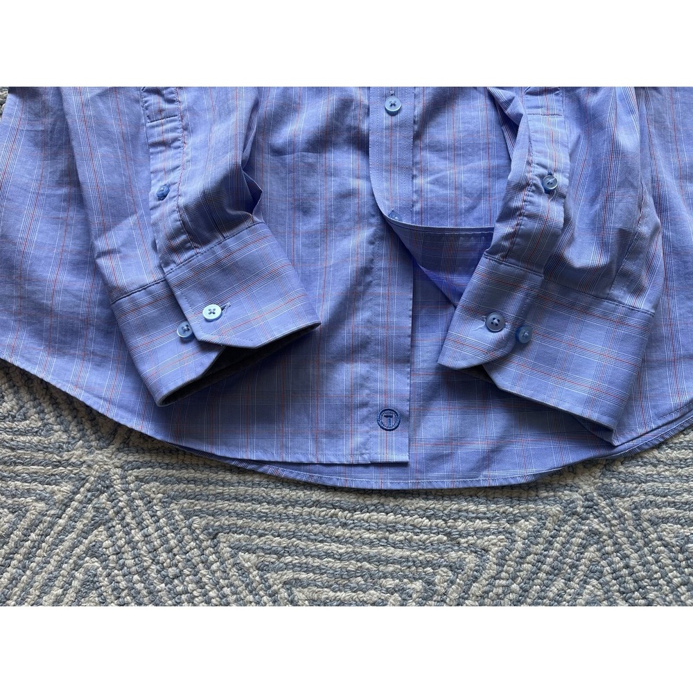 Twillory Long Sleeve Button Shirt - Blue/White/Red - 17 36-37 - Picture 3 of 4